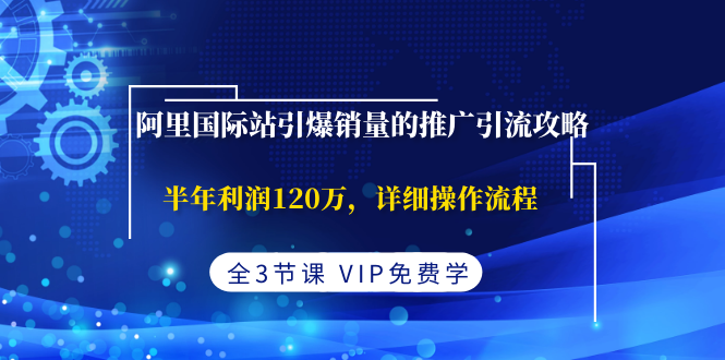 阿里国际站引爆销量的推广引流攻略，半年利润120万，详细操作流程