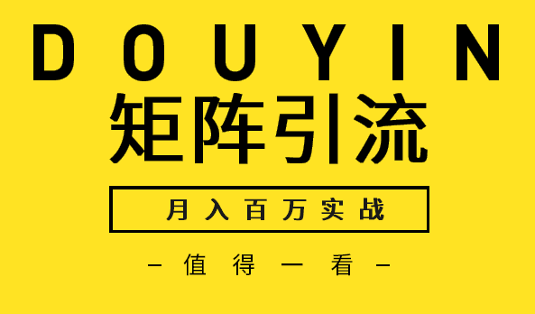 抖音培训矩阵流量月入百万实战视频教程