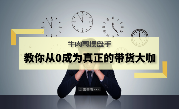 牛肉哥操盘手教你从0成为真正的带货大咖视频教程