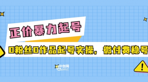 抖音0粉丝0作品多种起号实操整套视频课程