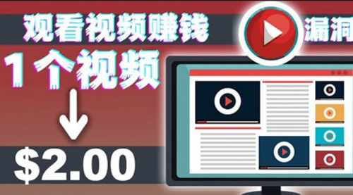 手机看视频赚美金项目，每看一段视频可赚2美元 超简单赚钱项目