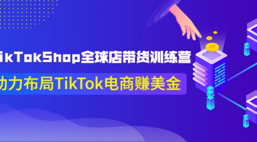 TikTokShop全球店带货训练营【更新9月份】助力布局TikTok电商赚美金！