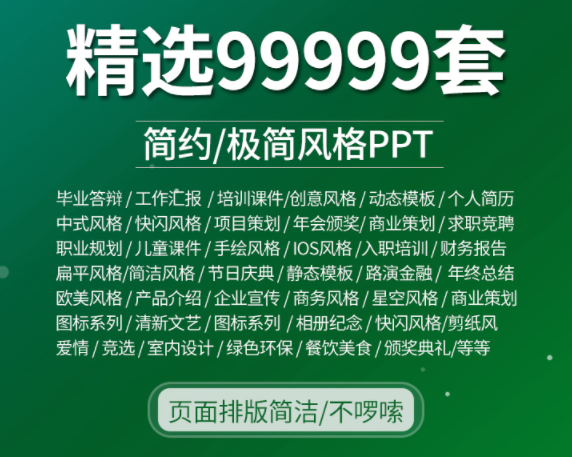 1万套ppt模板包含工作汇报毕业答辩教学课件演讲各行业打包下载